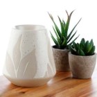 Glaze Relief Stoneware Oil Burner