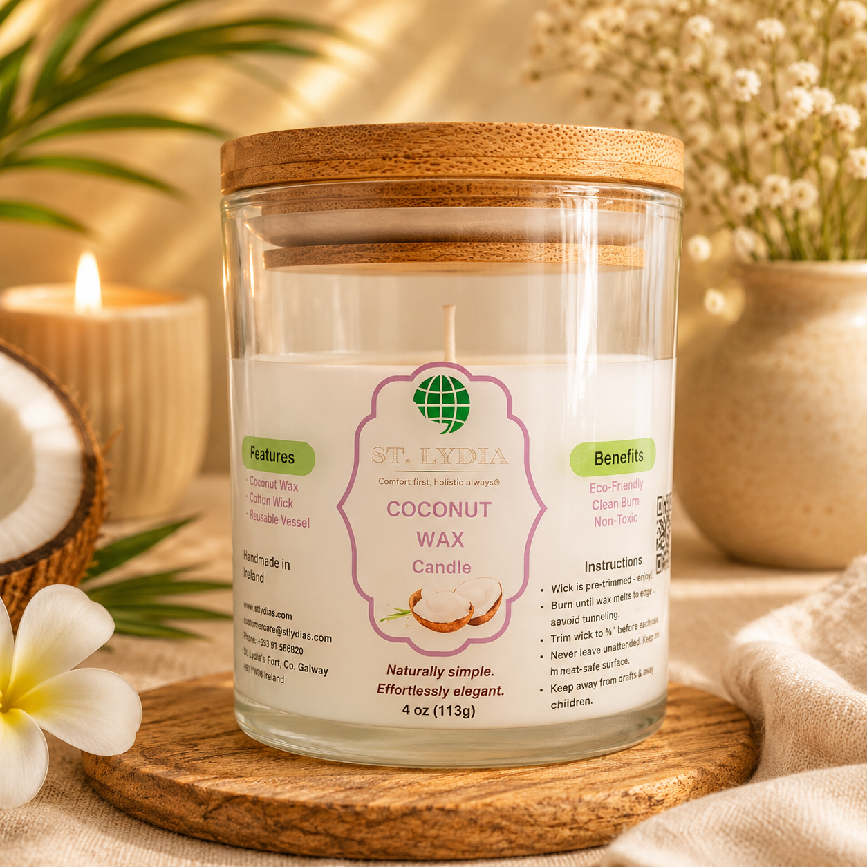 Cotton Wick Coconut Wax Candle
